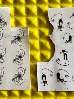 Nail stickers used with guide for French manicure