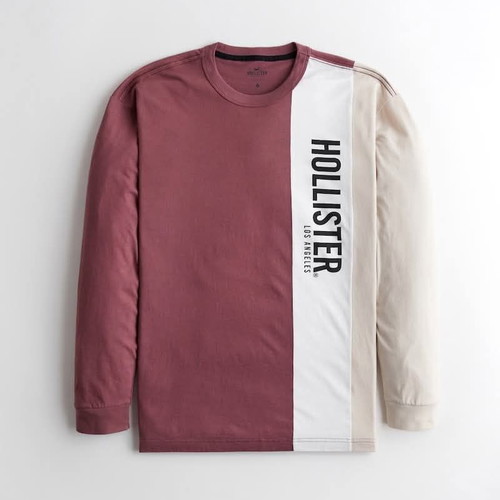 Hollister men's oversized T-shirt Medium like new, beige pink