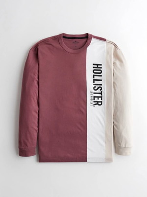 Hollister men's oversized T-shirt Medium like new, beige pink