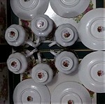  Φλιτζάνια του καφέ 6 τμ με τα 6 τμ πιατάκια Royal Albert "old country roses" bone china England 1962-1973