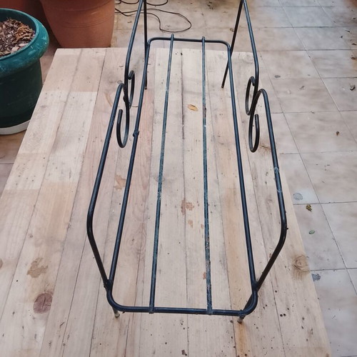 Metal plant pot stands used, set of 3