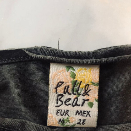 Pull & Bear T-shirts, black and khaki, size Medium