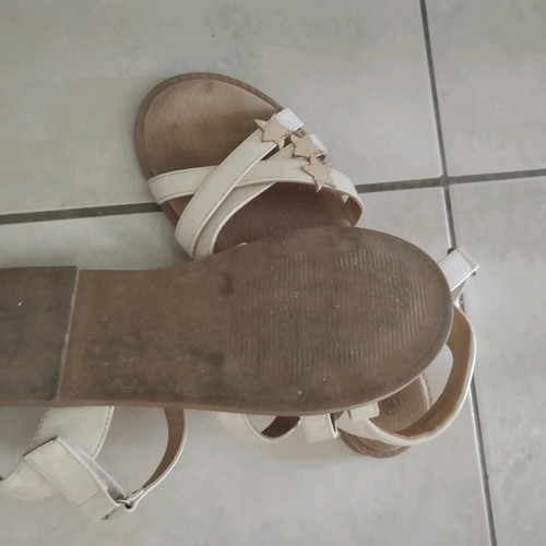 Saxo Blues girls' sandals size 34 like new, white