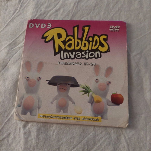Rabbids DVD like new, dubbed, with marks on cover