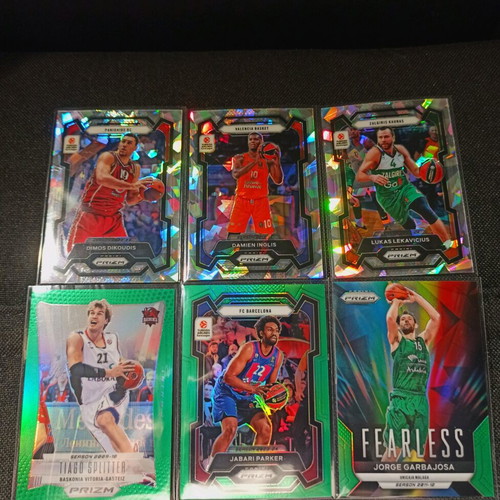 Panini Prizm Cracked Ice 2023-2024 used Fearless green cards