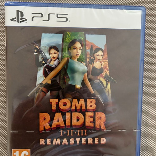 Tomb Raider 1 2 3 Remastered PS5 game, sealed