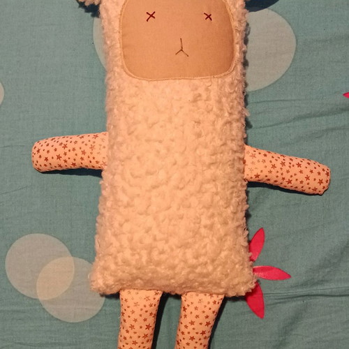 Handmade cotton lamb doll new