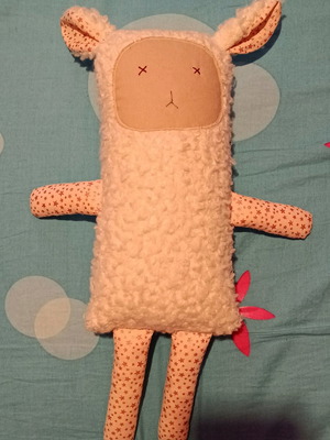 Handmade cotton lamb doll new