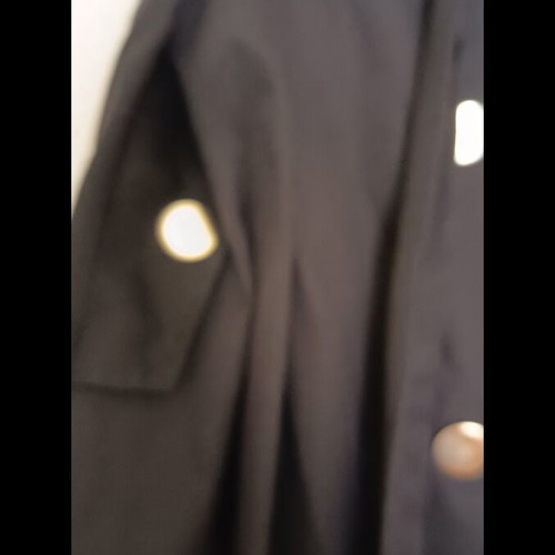 Skirt with gold buttons and belt like new, black and gold