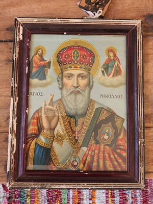 Saint Nicholas icon used, very old, 24×31 cm