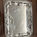 Silver Rectangular Serving Tray new with decorative edge