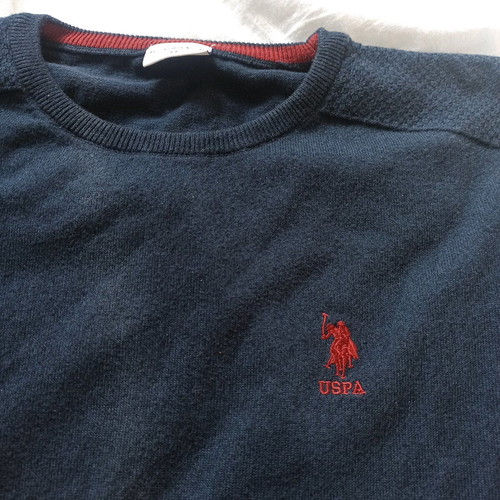U. S POLO Men's Long Sleeve Shirt XL Like New Dark Blue