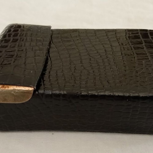 Dermatine tobacco case from 1970s used