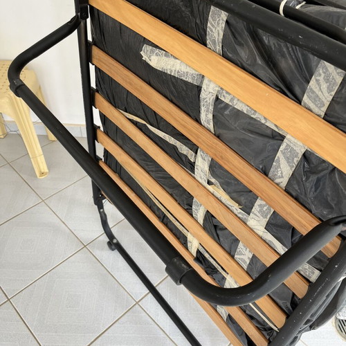 Folding Bed with Wooden Anatomical Slats Retigritti like new