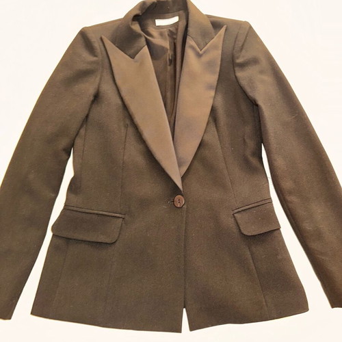 Black Dolce Domenica jacket like new with satin details, size S