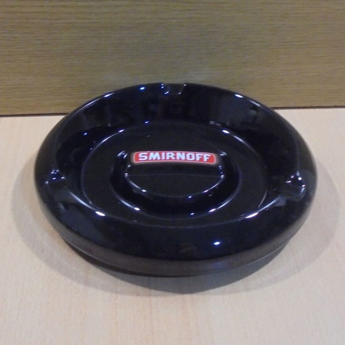 Smirnoff vodka old round promotional ceramic ashtray like new
