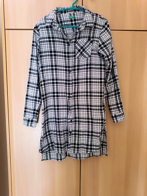 Benetton checked shirt used, size S