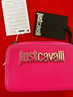 Τσάντα ώμου Just Cavalli καινούργια, φούξια