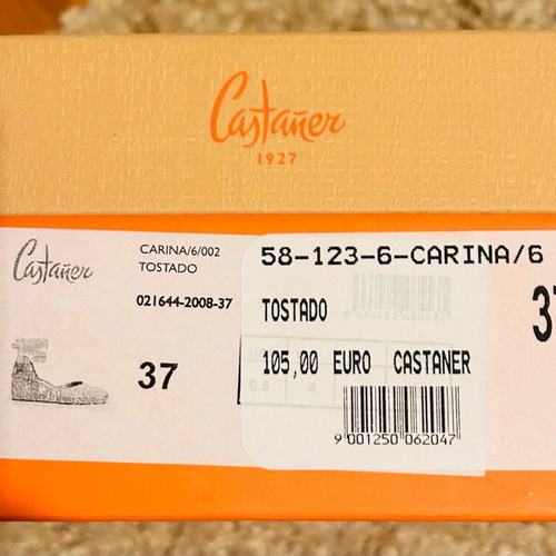 Castaner espadrilles like new, beige, size 37