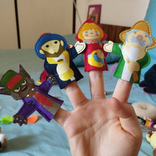 Finger puppets new: Aladdin, Little Red Riding Hood, Ali Baba