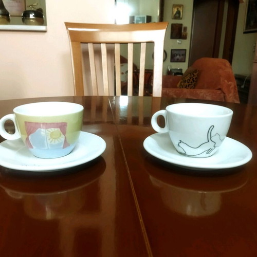 Illy Cappuccino collectible porcelain Ionia cups like new, pack of 2