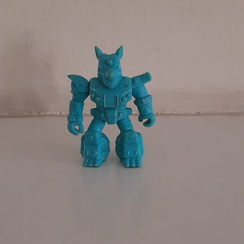 Battle Beasts Teratomaxos Blue Rhinoceros figure like new Hasbro 1986