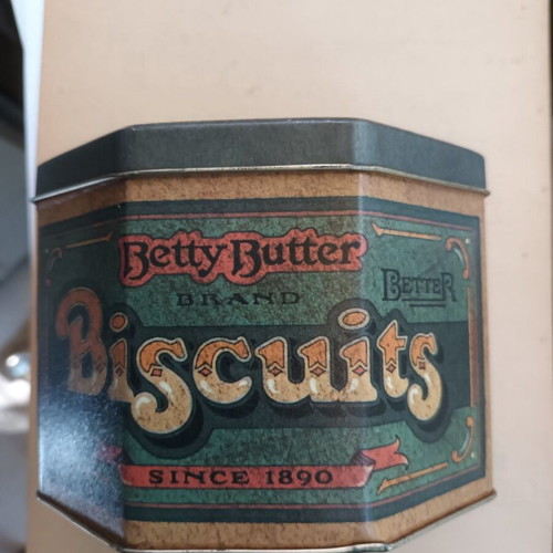 Betty Butter Collectible Metal Biscuit Tin like new