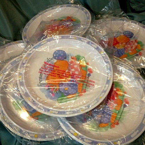 Forever Friends kids plates set new, 9 pieces, 21 cm, collectible teddy bears design