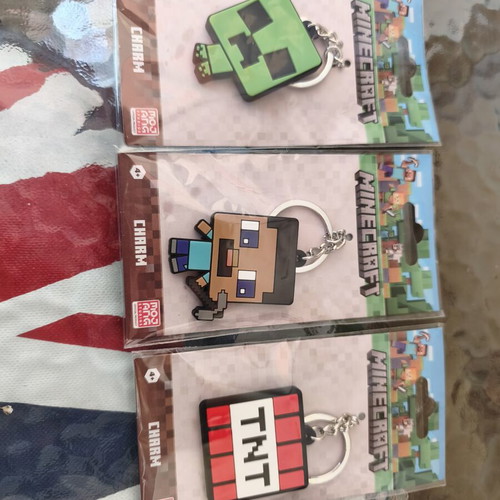 Μπρελόκ Minecraft καινούργια, πακέτο 3 πολύχρωμα