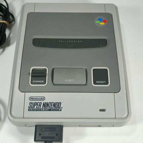 Super Nintendo Entertainment System SNES PAL used with controller and cables