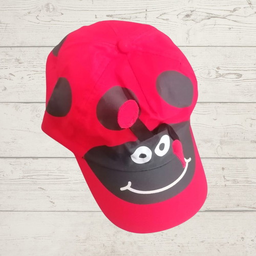 Children's hat with 3D ladybug figure, size 56, new