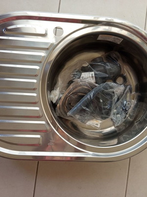 Stainless Steel Oval Sink new, 77x50cm