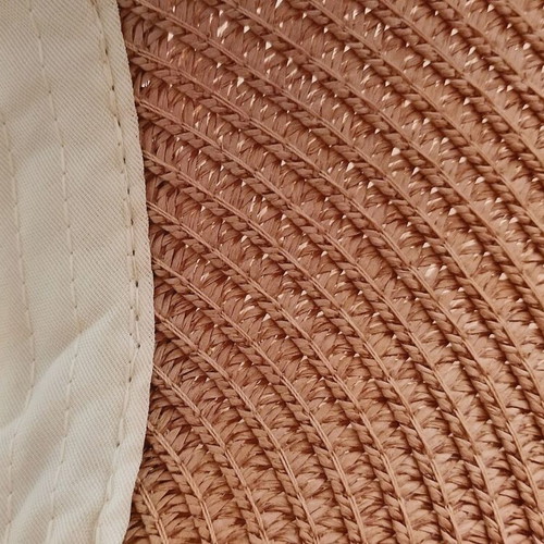 Hat new, imitation straw, light brown, size M