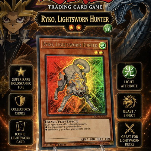 Yu-Gi-Oh! Ryko Lightsworn Hunter card