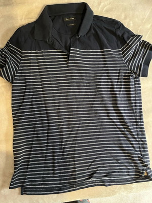 Massimo Dutti μπλε μπλούζα τύπου polo XXL καινούργια