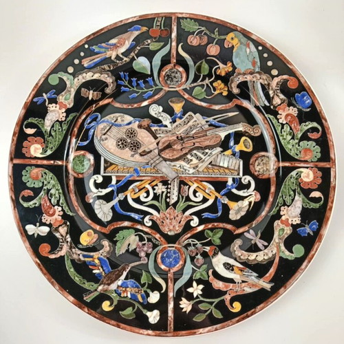 Gallo Design Intarsia Bone China porcelain plate like new, large