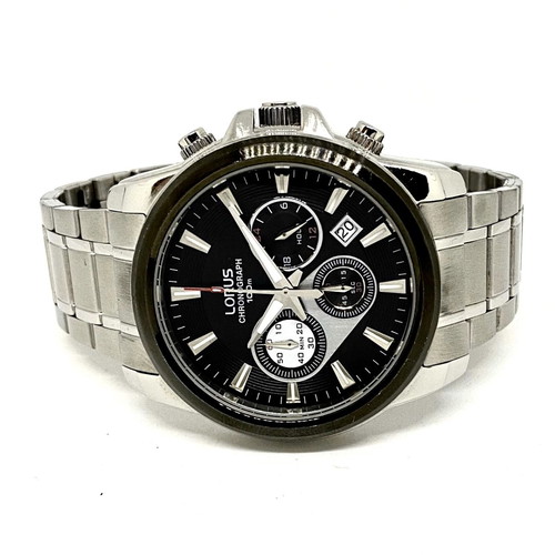 LORUS-SEIKO chronograph 44mm stainless steel, waterproof 100m with sapphire
