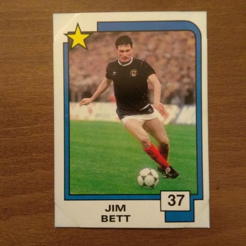 Κάρτα Panini Soccer Superstars 1988 Νο37 Jim Bett μεταχειρισμένη