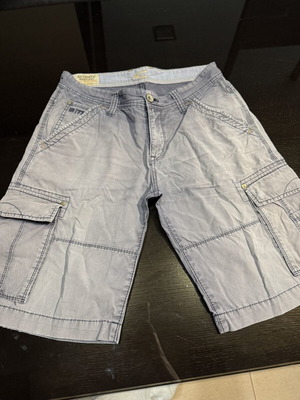 Camel Active Bermuda shorts used, size 48, gray and blue