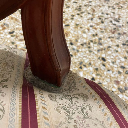 Classic neoclassical Louis-style armchair used, solid wood, vintage