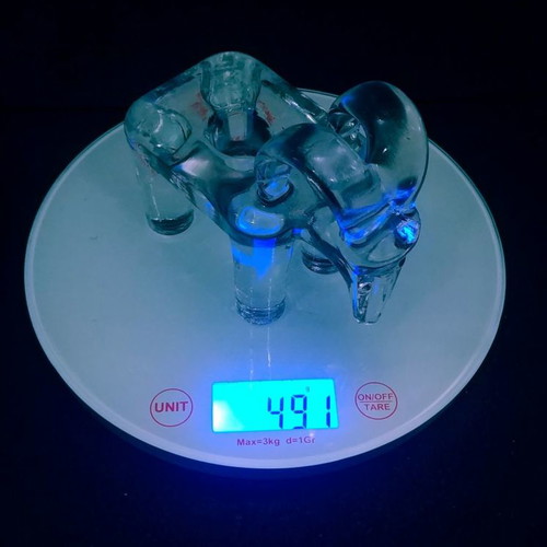 Kosta Boda Jylbock crystal candlesticks pair by Bertil Vallien new