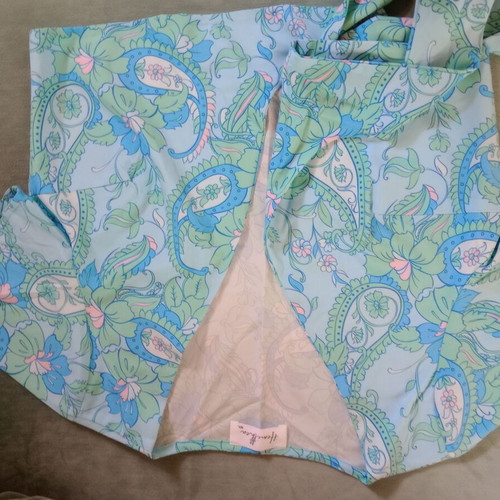 Crop top Hemithea medium-large like new, multicolor turquoise