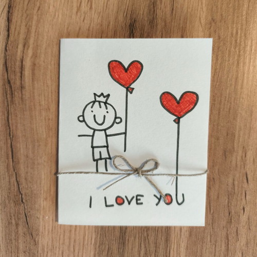 Handmade wishing cards with boys set of 3 like new