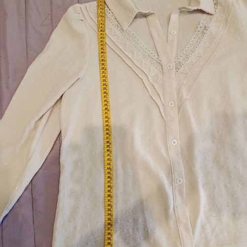 Shein women's shirt with bust transparency, like new, beige, XL