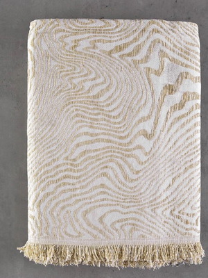 Rythmos Tara Ecru Jacquard Double-Sided Chenille Throw 180x240