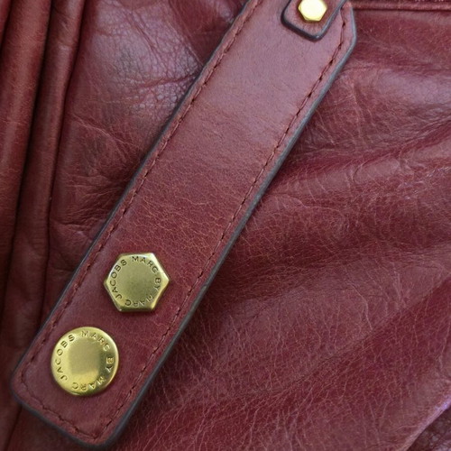 Marc Jacobs leather shoulder bag used, burgundy