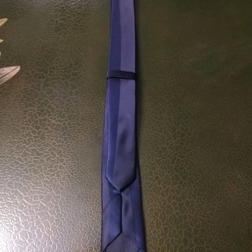 Men's silk tie new, two-tone blue