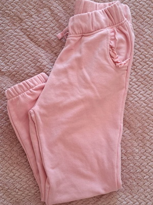Girls pants like new, size 122-128, beige and pink