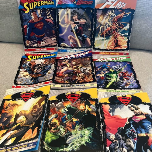 DC Comics Graphic Novels Collection like new, 9 volumes Greek edition