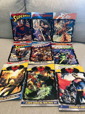 DC Comics Graphic Novels Collection like new, 9 volumes Greek edition